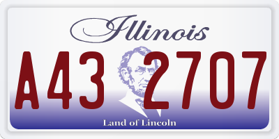 IL license plate A432707