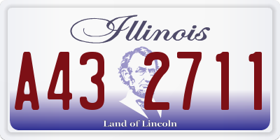 IL license plate A432711