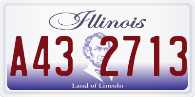IL license plate A432713