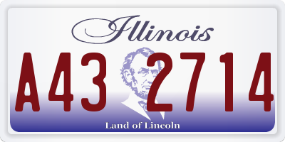 IL license plate A432714
