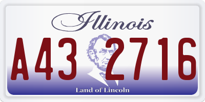 IL license plate A432716