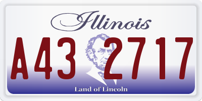 IL license plate A432717