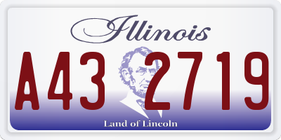 IL license plate A432719