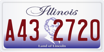 IL license plate A432720
