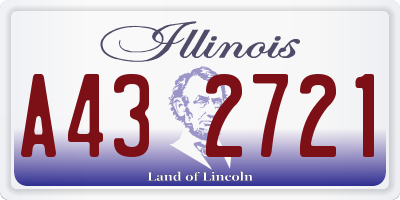 IL license plate A432721