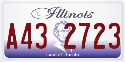 IL license plate A432723