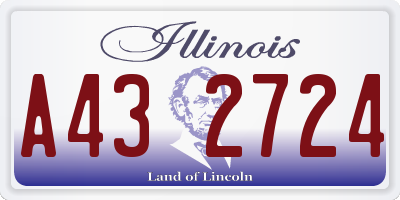 IL license plate A432724