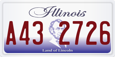 IL license plate A432726