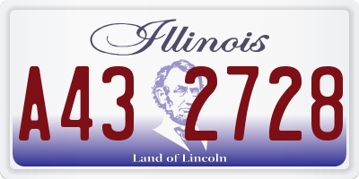 IL license plate A432728