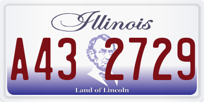 IL license plate A432729