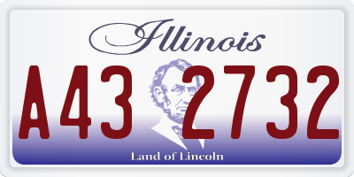 IL license plate A432732