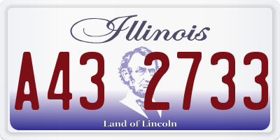 IL license plate A432733