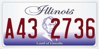 IL license plate A432736