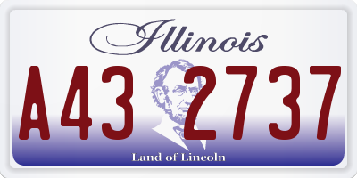 IL license plate A432737