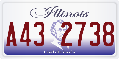 IL license plate A432738