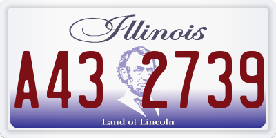 IL license plate A432739