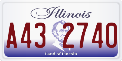 IL license plate A432740