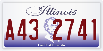 IL license plate A432741