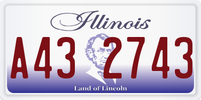 IL license plate A432743