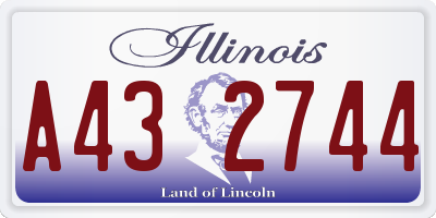 IL license plate A432744