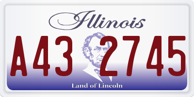 IL license plate A432745