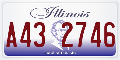 IL license plate A432746