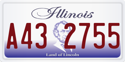 IL license plate A432755