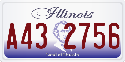 IL license plate A432756