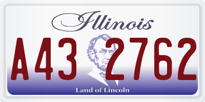 IL license plate A432762