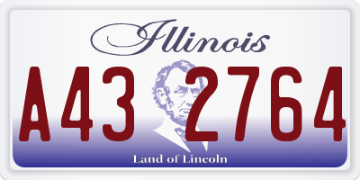 IL license plate A432764