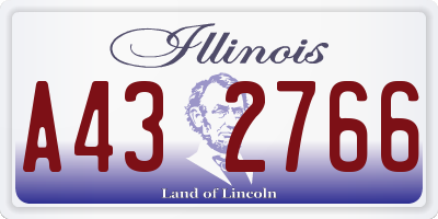 IL license plate A432766