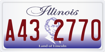 IL license plate A432770