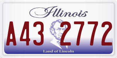 IL license plate A432772