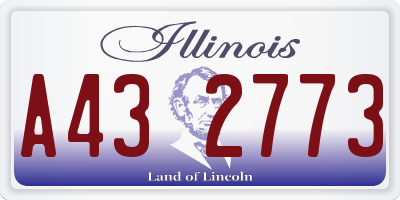 IL license plate A432773
