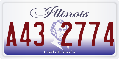 IL license plate A432774