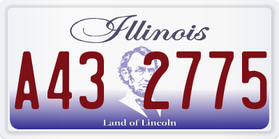 IL license plate A432775
