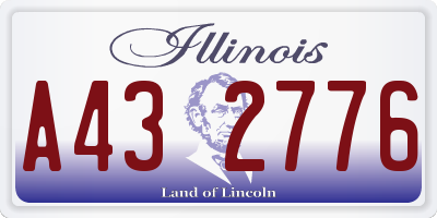 IL license plate A432776
