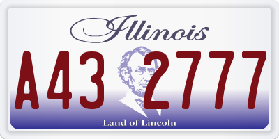 IL license plate A432777