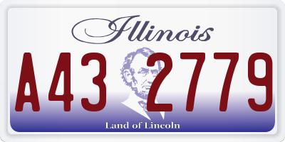 IL license plate A432779