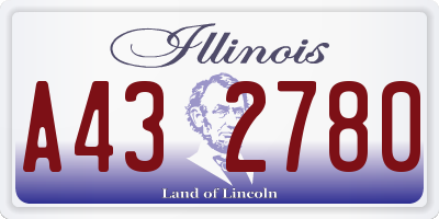 IL license plate A432780