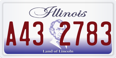 IL license plate A432783