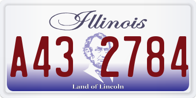 IL license plate A432784