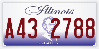 IL license plate A432788