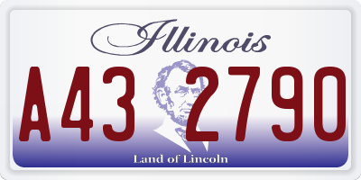 IL license plate A432790