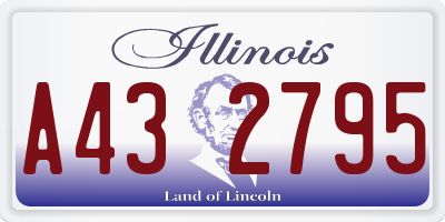 IL license plate A432795