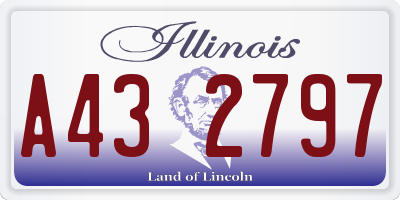 IL license plate A432797