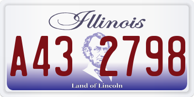 IL license plate A432798