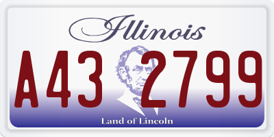 IL license plate A432799