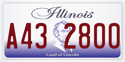 IL license plate A432800