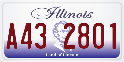 IL license plate A432801